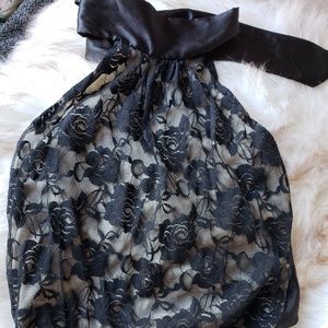 Open Back Lace Halter Top